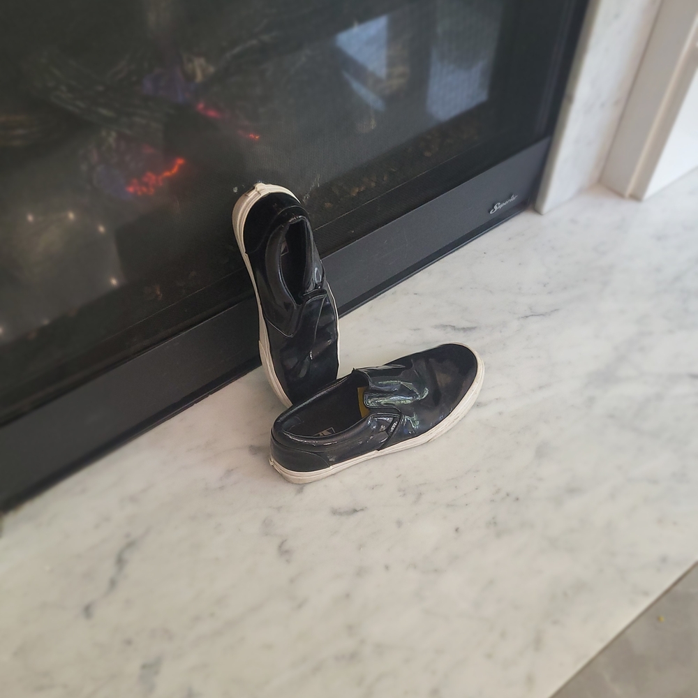 Vans Black Slip-On Loafers